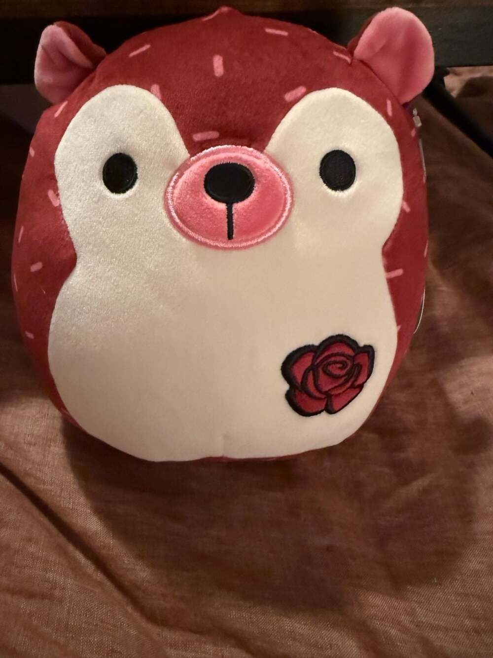 Squishmallows Kira the Red Panda Plush Toy with Rose Detail